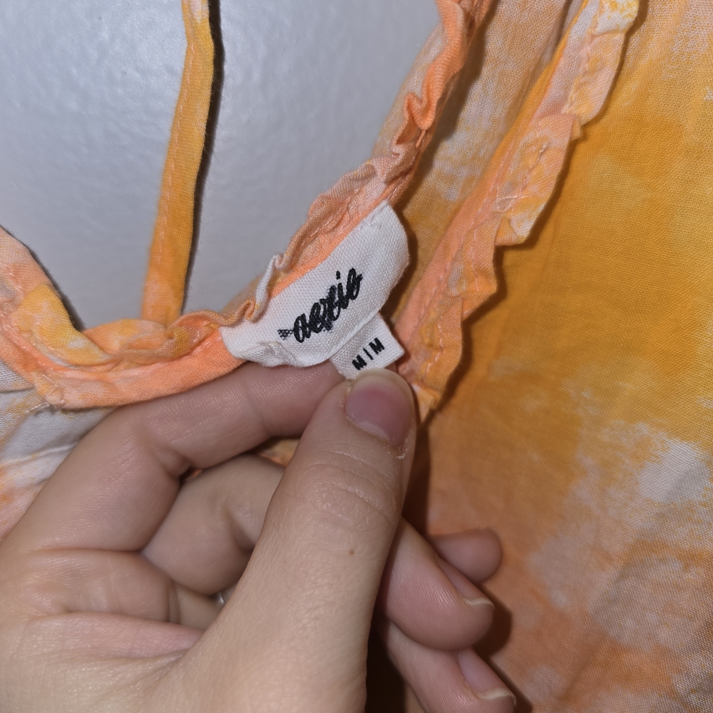 🌟 Aerie Orange Tie Dye Swim Cover-Up - Picture 4 of 7